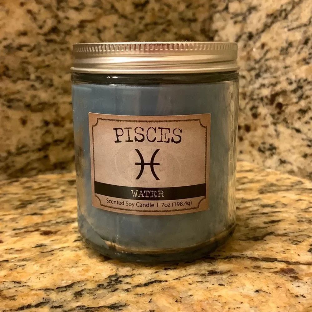3for$20 NWT zodiac sign scented candle sandy beach Pisces 7oz